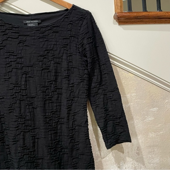 Armani Exchange•Ruffled Texture•Lined•Fitted•3/4 Length Sleeves•Sz Small - Picture 3 of 10